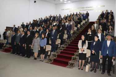 Samuxda  Yeni Azərbaycan Partiyasının təsis edilməsinin 33-cü il dönümünə həsr edilmiş “Yeni Azərbaycan Partiyası müstəqilliyimizin dönməzliyinin təminatçısıdır” adlı tədbir keçirilib.