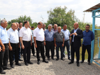 Samux rayonunun Seyidlər kəndində bir aqreqatlı nasos stansiya istifadəyə verilib.