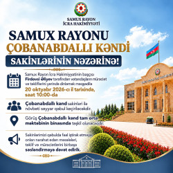 Samux rayonu Çobanabdallı kənd sakinlərinin nəzərinə!