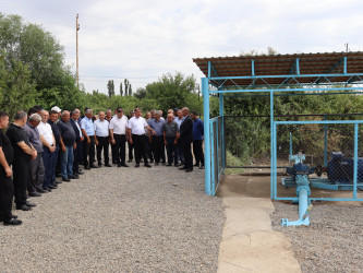 Samux rayonunun Seyidlər kəndində bir aqreqatlı nasos stansiya istifadəyə verilib.