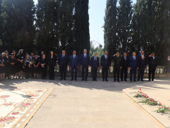 Samux rayonunda “27 sentyabr - Anım Günü” ilə bağlı Samux Şəhidlər Kompleksi önündə tədbir keçirildi.