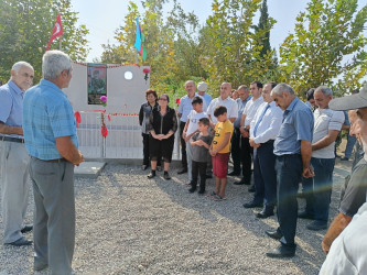 Şəhidin adına inşa edilmiş ehsan bulağının açılş mərasimi təşkil edildi.