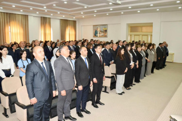 Samuxda Ulu Öndər Heydər Əliyevin anadan olmasının 103-cü ildönümünə həsr olunmuş elmi-praktiki konfrans keçirilib.