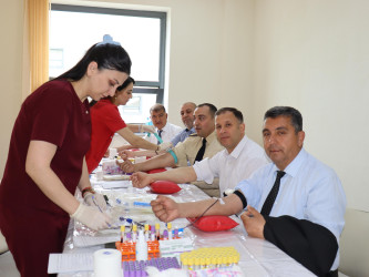Samux Rayon Mərkəzi Xəstəxanasında qanvermə aksiyası keçirilib.