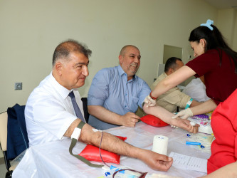 Samux Rayon Mərkəzi Xəstəxanasında qanvermə aksiyası keçirilib.