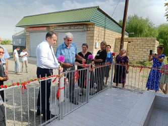 Şəhidin adına inşa edilmiş ehsan bulağının açılş mərasimi təşkil edildi.