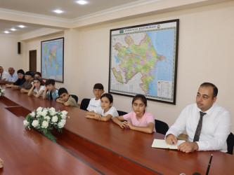 Samuxda yeni tədris ilinin başlanması münasibətilə şəhid övladları ilə görüş keçirilib