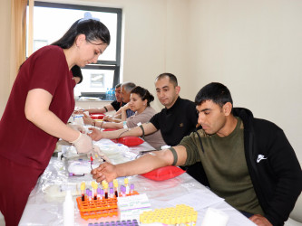 Samux Rayon Mərkəzi Xəstəxanasında qanvermə aksiyası keçirilib.