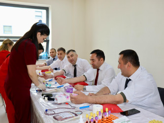 Samux Rayon Mərkəzi Xəstəxanasında qanvermə aksiyası keçirilib.