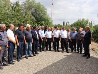 Samux rayonunun Seyidlər kəndində bir aqreqatlı nasos stansiya istifadəyə verilib.