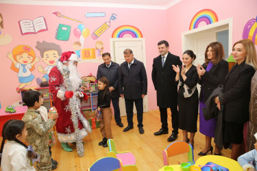 Samux rayonunda yeni uşaq bağçasının açılışı olub