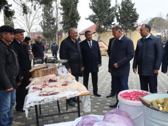 Samuxda Novruz bayramı ilə əlaqədar kənd təsərrüfatı məhsullarının satış yarmarkası keçirilib