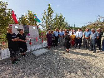 Şəhidin adına inşa edilmiş ehsan bulağının açılş mərasimi təşkil edildi.