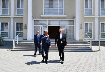 Prezident İlham Əliyev Samuxda inşa olunan Sərkar kənd uşaq musiqi məktəbinin yeni binasının açılışında iştirak edib
